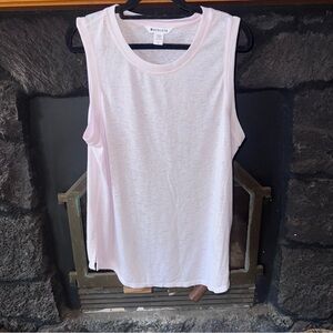 Athleta size Large L gym workout casual Light Pink Tank Top